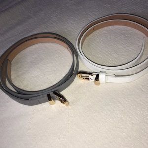 Two Pack Skinny Belt